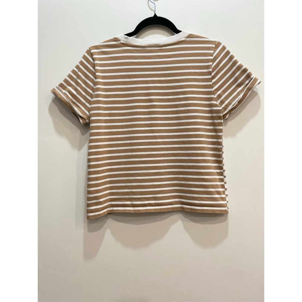 LAUREN Ralph Lauren Striped Short Sleeve Baby Tee M Cotton Y2K Preppy Grunge - Picture 5 of 9
